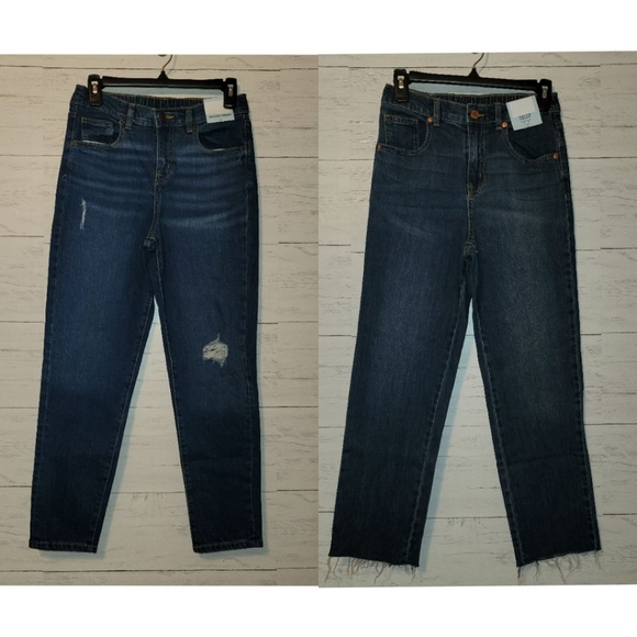 NWT | 2 Pairs of Cat & Jack Girls High Rise Straight Jeans | Size 14 - Picture 1 of 14